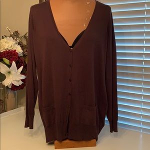 Chocolate brown oversize cardigan